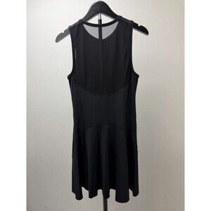 Athleta Black Sleeveless Dress Zip Front Stretch Athletic Casual Size S